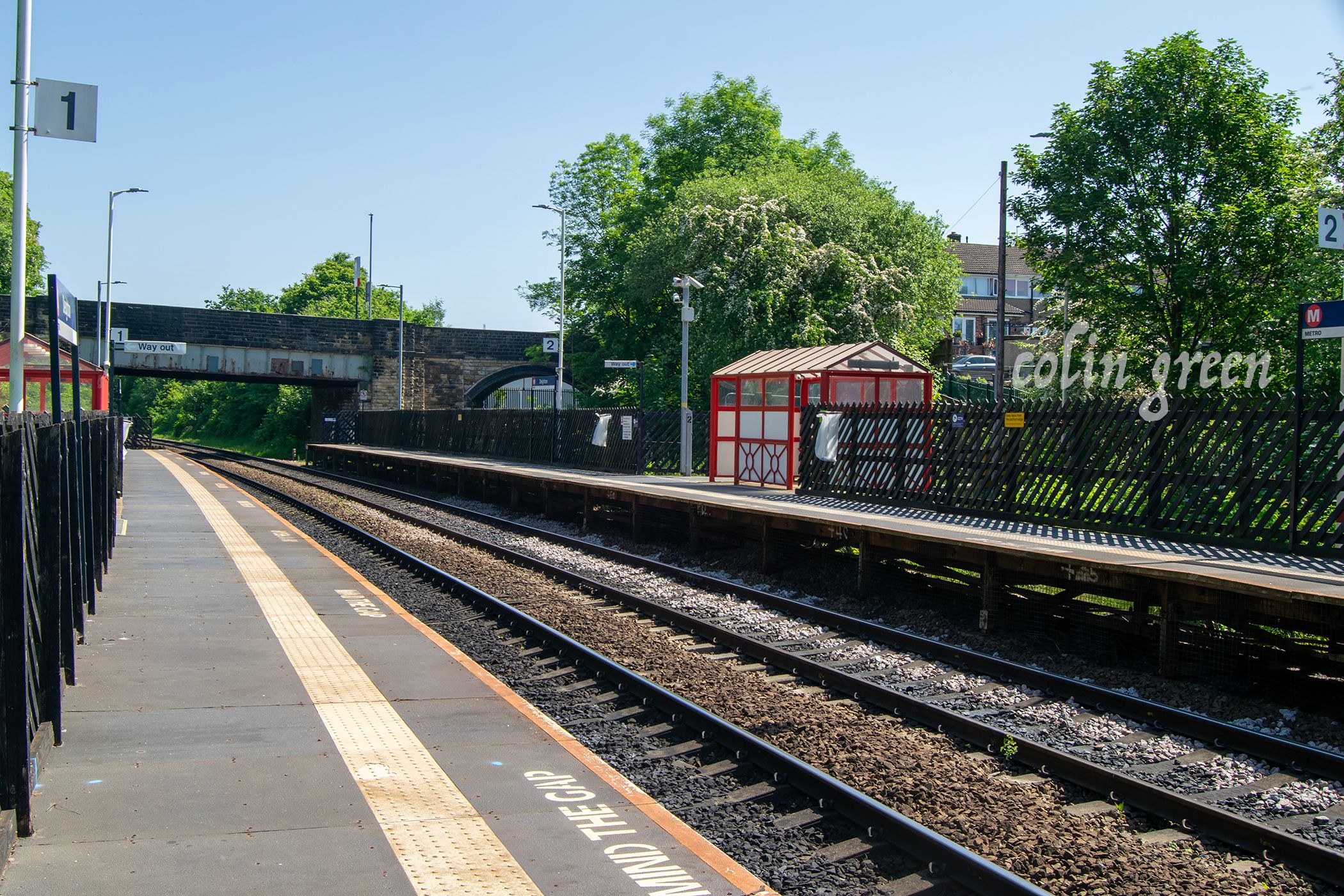 Deighton Railway Station, Huddersfield and bridge