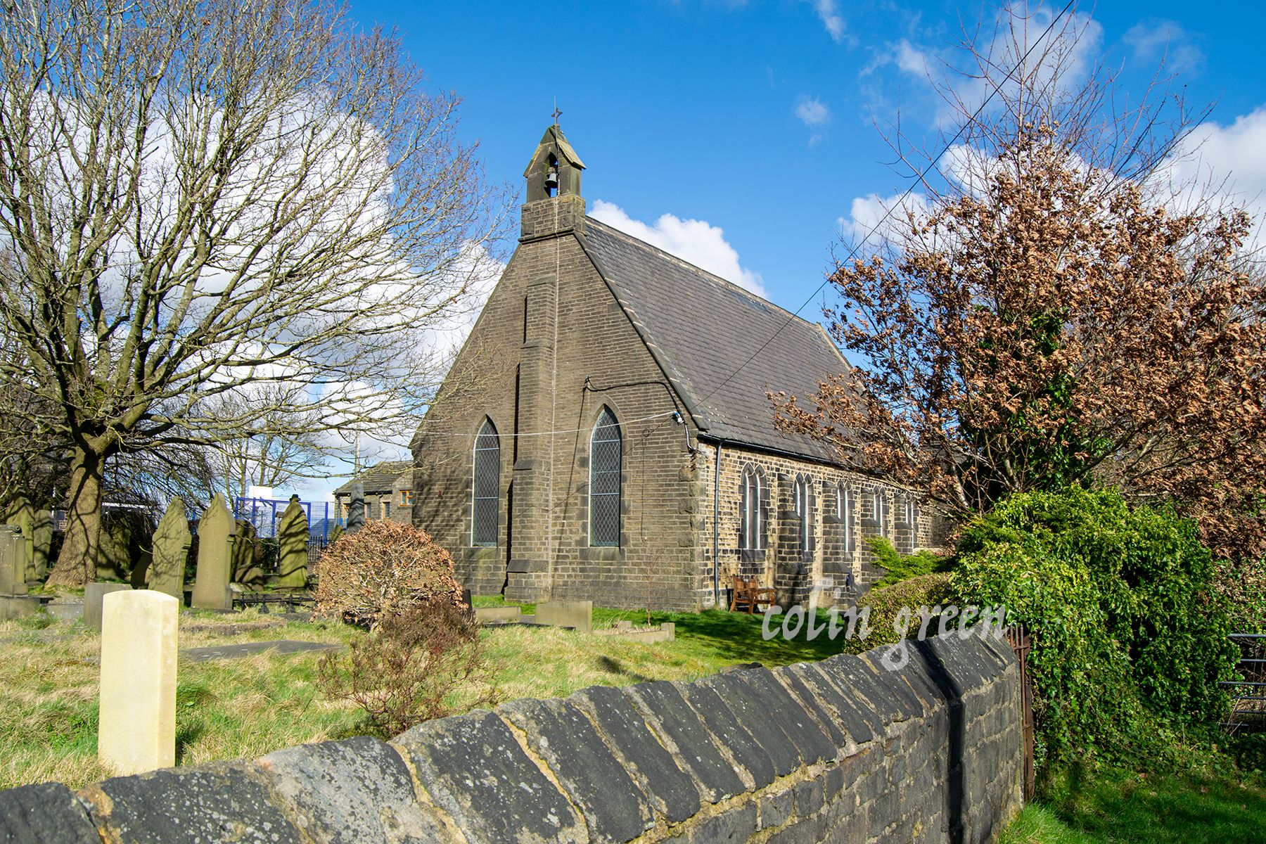 The south eastern facing corner of St Luke's Church, Norland, West Yorkshire.