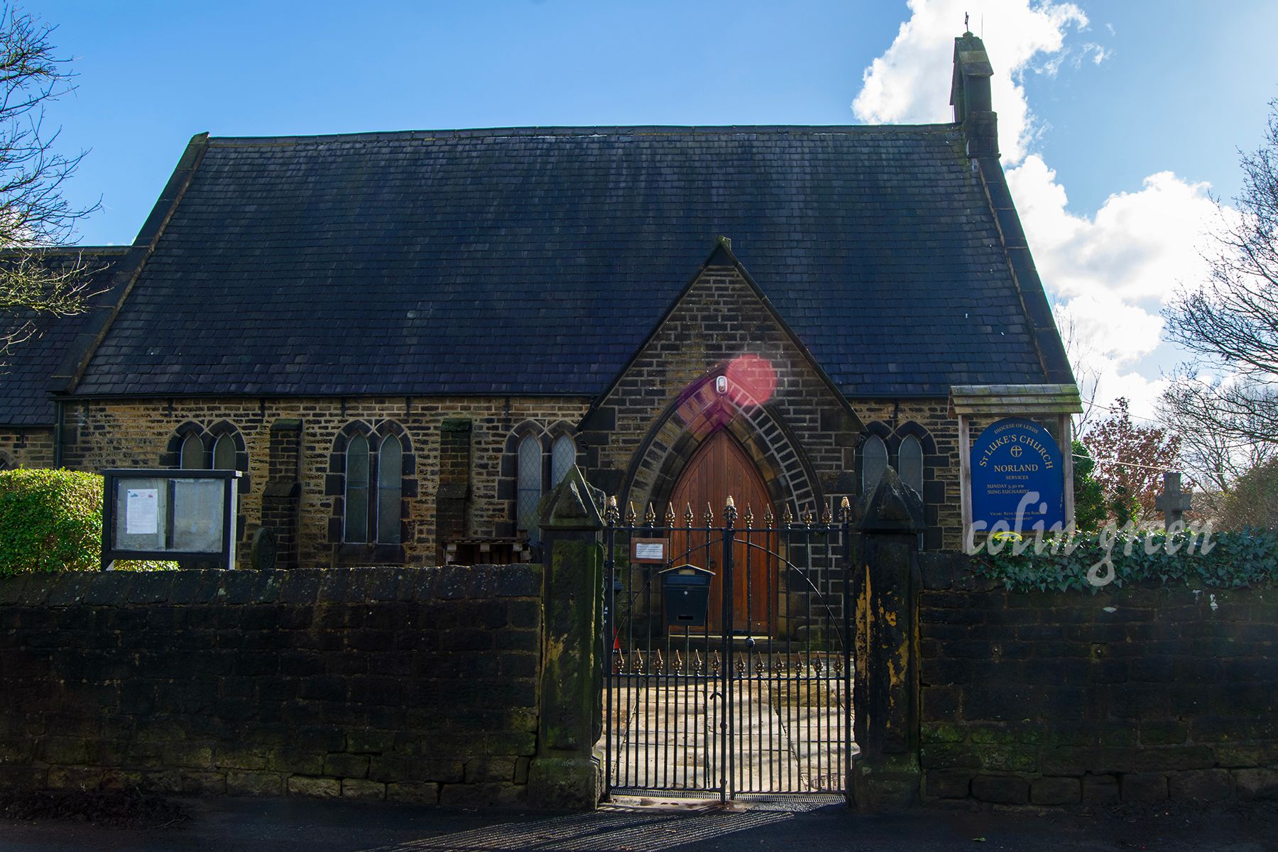 Entrance to St Luke's Church, Norland