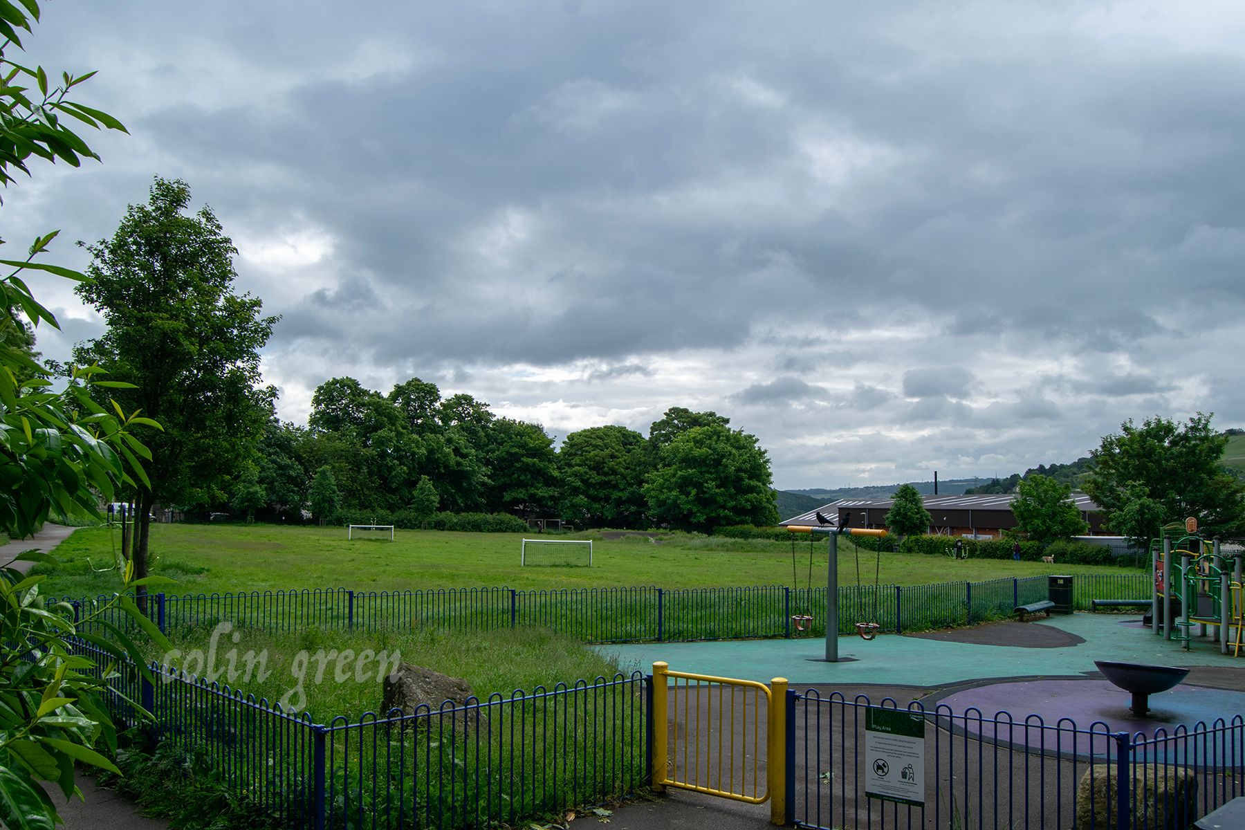 Beech Recreation Grounds, Sowerby Bridge viewed from the north western corner.
