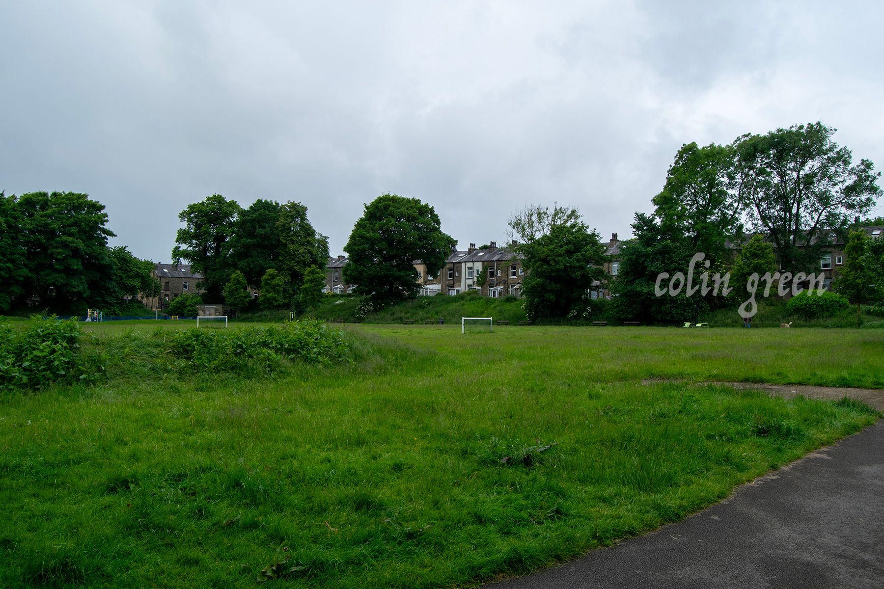 Looking towards the north west corner of Beech recreation Ground, Sowerby Bridge
