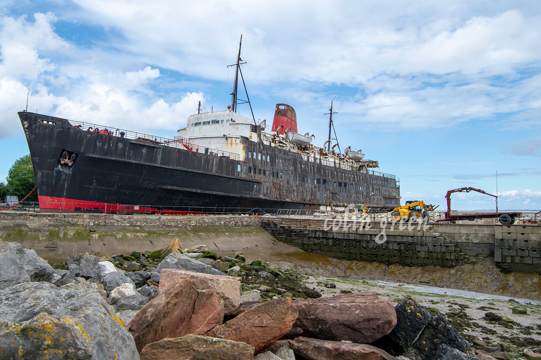 The seemingly abandoned Duke of Lancaster ship, North Wales