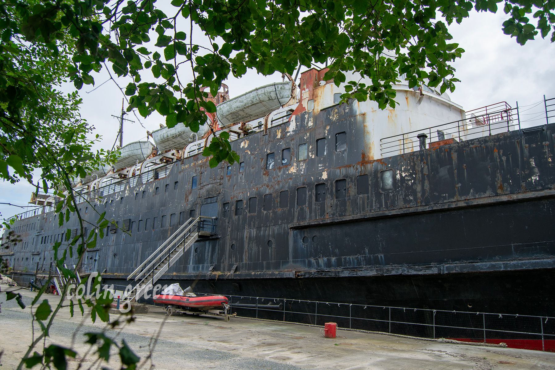 The Starboard side of the Duke of Lancaster ship, North Wales