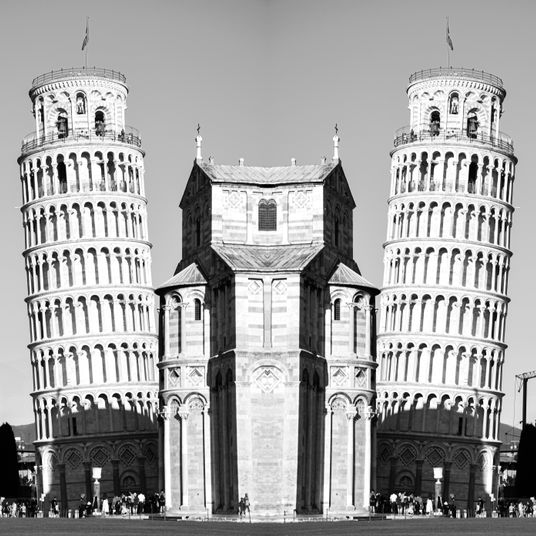 Surreal Symmetry: Double Leaning Towers of Pisa