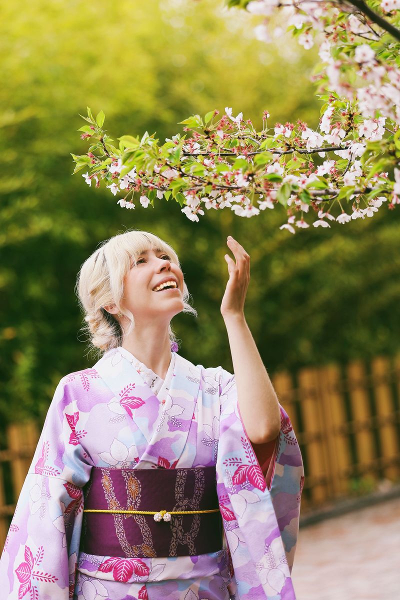 Elegant Spring Kimono in Bloom
