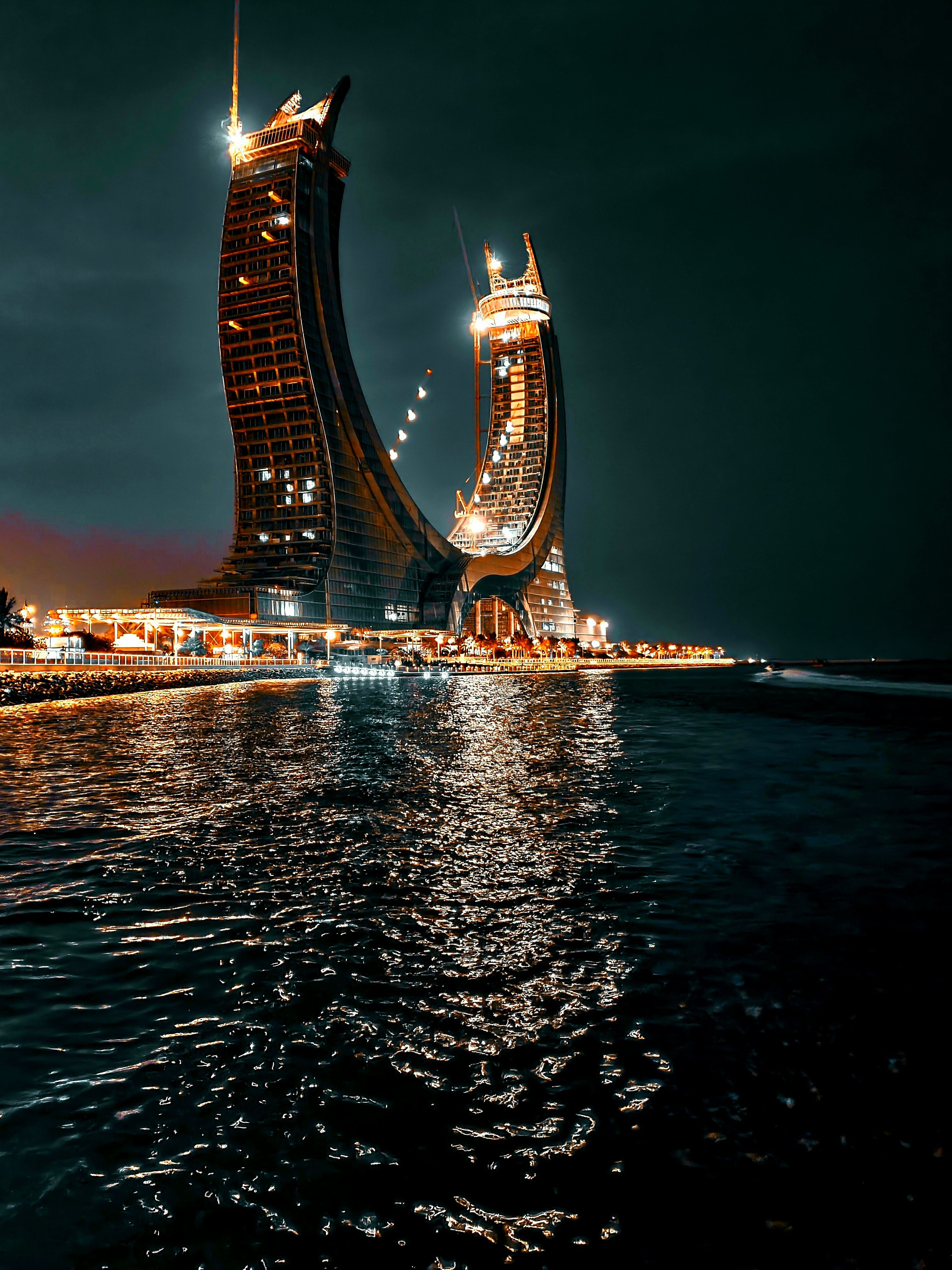Night Photography of Crescent Tower by DeWandererSoul | Clickasnap
