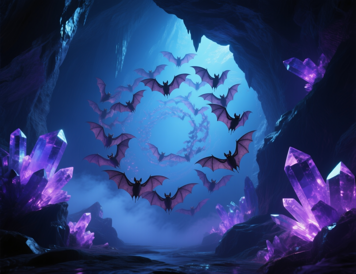 Crystal Cave Flight 🦇 Bats in a Glowing Underground World by KevCapture ...