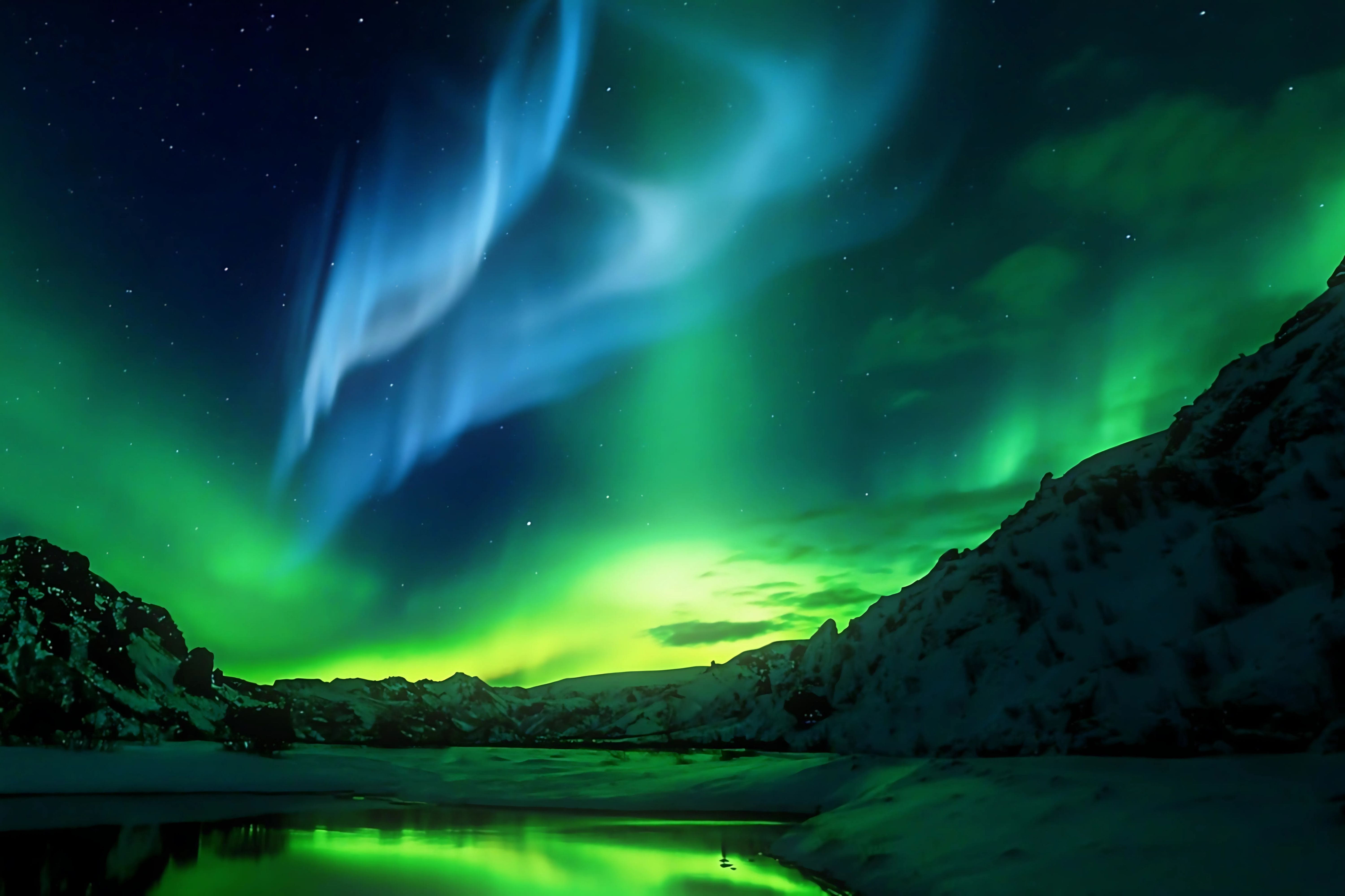 Celestial Veil Over Silent Peaks. by Haffi | Clickasnap