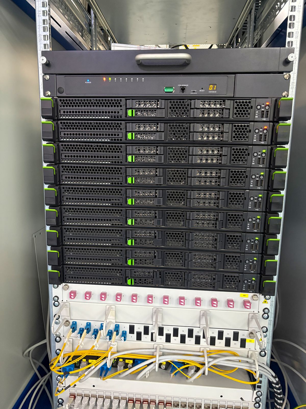 Close-up of a modern data server rack in a technology room by viton4ik ...